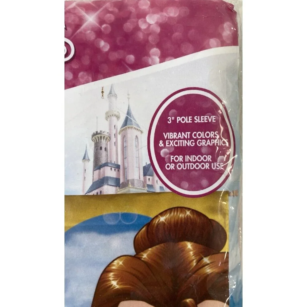 Disney Princess Belle Flag Party Banner Beauty and Beast Indoor Outdoor 28